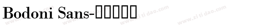 Bodoni Sans字体转换